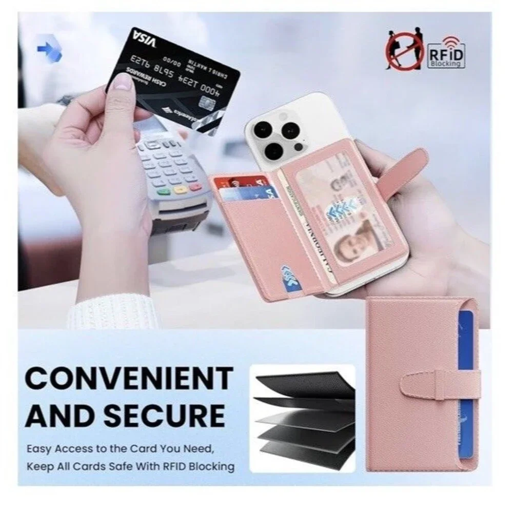 MagSafe Wallet for iPhone 12-16 Pro Max,‎ RFID, Find My, 4 Slots, Strong Magnet